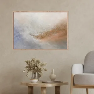 pastelowy obraz strukturalny ze złotem Blisko światła Iwona Ceremuga